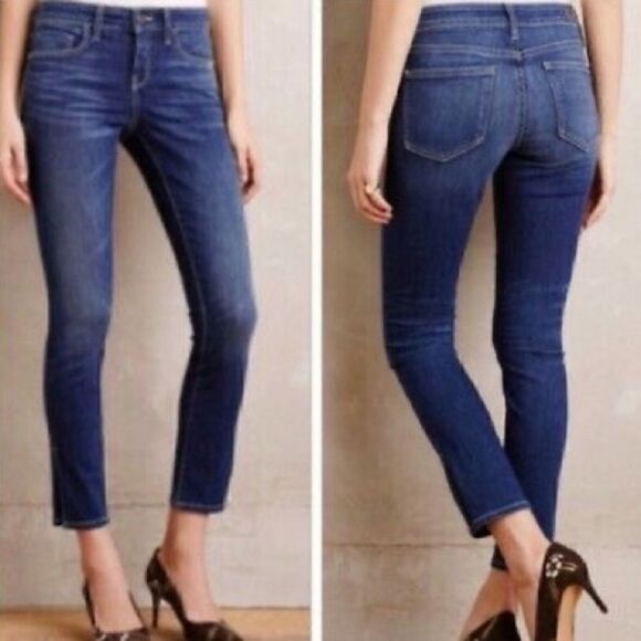 Anthro Pilcro & The Letterpress Stet Crop Capri Jeans - Picture 1 of 11